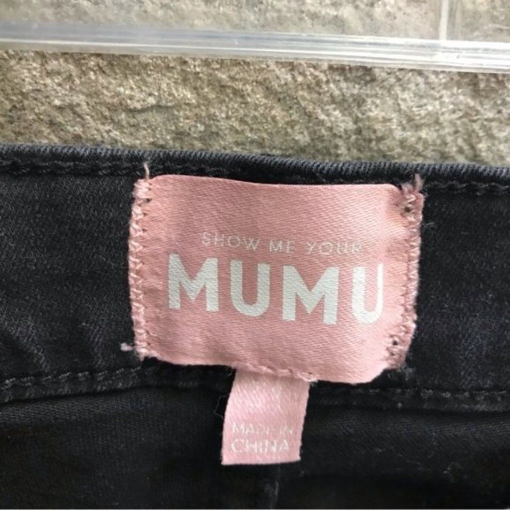 SHOW ME YOUR MUMU SOHO ZIP UP SKINNIES IN VINTAGE BLACK 31 - Picture 10 of 12